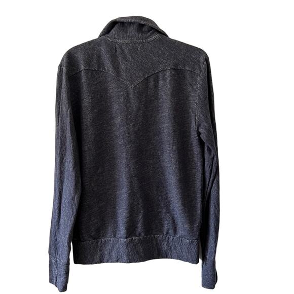 Levi Strauss & Co Mens Blue Denim Knit Jacket Size Small Zipper Front - Picture 4 of 10